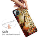 For Samsung Galaxy A12 Shockproof Painted Transparent TPU Protective Case(Oil Painting Magnolia)