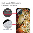 For Samsung Galaxy A12 Shockproof Painted Transparent TPU Protective Case(Oil Painting Magnolia)