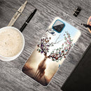 For Samsung Galaxy A12 Shockproof Painted Transparent TPU Protective Case(Dream Deer)