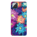 For Samsung Galaxy A12 Shockproof Painted Transparent TPU Protective Case(Color Chrysanthemum)