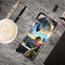 For Samsung Galaxy A12 Shockproof Painted Transparent TPU Protective Case(Balloon Peacock)