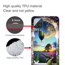For Samsung Galaxy A12 Shockproof Painted Transparent TPU Protective Case(Balloon Peacock)
