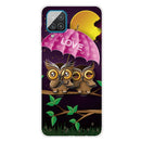 For Samsung Galaxy A12 Shockproof Painted Transparent TPU Protective Case(Umbrella Owl)
