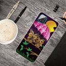 For Samsung Galaxy A12 Shockproof Painted Transparent TPU Protective Case(Umbrella Owl)