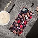 For Samsung Galaxy A12 Shockproof Painted Transparent TPU Protective Case(Love Chocolate)