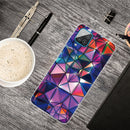 For Samsung Galaxy A12 Shockproof Painted Transparent TPU Protective Case(Color Building Blocks)