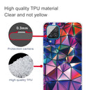For Samsung Galaxy A12 Shockproof Painted Transparent TPU Protective Case(Color Building Blocks)
