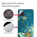 For Samsung Galaxy A12 Shockproof Painted Transparent TPU Protective Case(Kingdee)