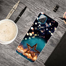 For Samsung Galaxy A12 Shockproof Painted Transparent TPU Protective Case(Night View Stars)