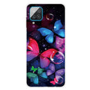 For Samsung Galaxy A12 Shockproof Painted Transparent TPU Protective Case(Bubble Butterflies)