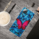 For Samsung Galaxy A12 Shockproof Painted Transparent TPU Protective Case(Big Red Butterfly)