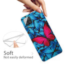For Samsung Galaxy A12 Shockproof Painted Transparent TPU Protective Case(Big Red Butterfly)