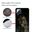 For Samsung Galaxy A12 Shockproof Painted Transparent TPU Protective Case(Chinese Tiger)