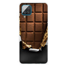 For Samsung Galaxy A12 Shockproof Painted Transparent TPU Protective Case(Chocolate)