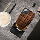 For Samsung Galaxy A12 Shockproof Painted Transparent TPU Protective Case(Chocolate)