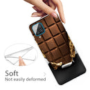 For Samsung Galaxy A12 Shockproof Painted Transparent TPU Protective Case(Chocolate)