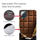 For Samsung Galaxy A12 Shockproof Painted Transparent TPU Protective Case(Chocolate)