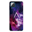 For Samsung Galaxy A12 Shockproof Painted Transparent TPU Protective Case(Triangle Starry Sky)