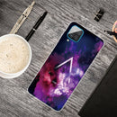 For Samsung Galaxy A12 Shockproof Painted Transparent TPU Protective Case(Triangle Starry Sky)