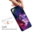 For Samsung Galaxy A12 Shockproof Painted Transparent TPU Protective Case(Triangle Starry Sky)