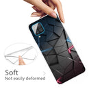 For Samsung Galaxy A12 Shockproof Painted Transparent TPU Protective Case(Building blocks Starry Sky)