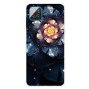 For Samsung Galaxy A12 Shockproof Painted Transparent TPU Protective Case(Snow Lotus)