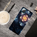 For Samsung Galaxy A12 Shockproof Painted Transparent TPU Protective Case(Snow Lotus)