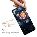 For Samsung Galaxy A12 Shockproof Painted Transparent TPU Protective Case(Snow Lotus)
