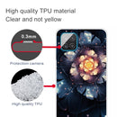 For Samsung Galaxy A12 Shockproof Painted Transparent TPU Protective Case(Snow Lotus)