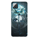 For Samsung Galaxy A12 Shockproof Painted Transparent TPU Protective Case(Magic Rose)