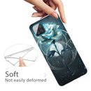 For Samsung Galaxy A12 Shockproof Painted Transparent TPU Protective Case(Magic Rose)
