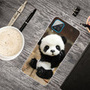 For Samsung Galaxy A12 Shockproof Painted Transparent TPU Protective Case(Say Hello Panda)