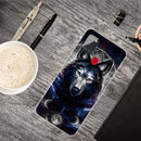 For Samsung Galaxy A21s Shockproof Painted Transparent TPU Protective Case(Magic Wolf)