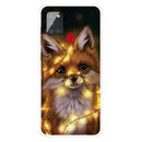 For Samsung Galaxy A21s Shockproof Painted Transparent TPU Protective Case(Bulb Fox)