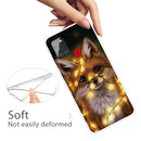 For Samsung Galaxy A21s Shockproof Painted Transparent TPU Protective Case(Bulb Fox)