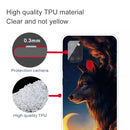 For Samsung Galaxy A21s Shockproof Painted Transparent TPU Protective Case(Sky Wolf)
