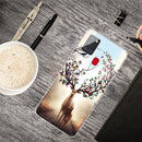 For Samsung Galaxy A21s Shockproof Painted Transparent TPU Protective Case(Dream Deer)