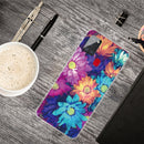 For Samsung Galaxy A21s Shockproof Painted Transparent TPU Protective Case(Color Chrysanthemum)