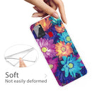 For Samsung Galaxy A21s Shockproof Painted Transparent TPU Protective Case(Color Chrysanthemum)