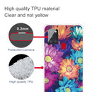 For Samsung Galaxy A21s Shockproof Painted Transparent TPU Protective Case(Color Chrysanthemum)