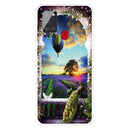 For Samsung Galaxy A21s Shockproof Painted Transparent TPU Protective Case(Balloon Peacock)