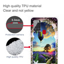 For Samsung Galaxy A21s Shockproof Painted Transparent TPU Protective Case(Balloon Peacock)
