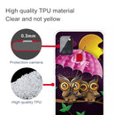 For Samsung Galaxy A21s Shockproof Painted Transparent TPU Protective Case(Umbrella Owl)
