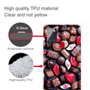 For Samsung Galaxy A21s Shockproof Painted Transparent TPU Protective Case(Love Chocolate)
