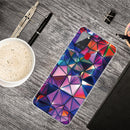 For Samsung Galaxy A21s Shockproof Painted Transparent TPU Protective Case(Color Building Blocks)