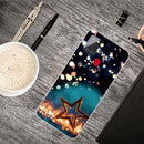 For Samsung Galaxy A21s Shockproof Painted Transparent TPU Protective Case(Night View Stars)