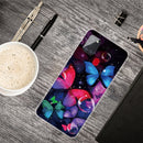For Samsung Galaxy A21s Shockproof Painted Transparent TPU Protective Case(Bubble Butterflies)