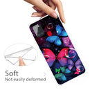 For Samsung Galaxy A21s Shockproof Painted Transparent TPU Protective Case(Bubble Butterflies)