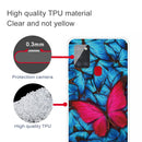 For Samsung Galaxy A21s Shockproof Painted Transparent TPU Protective Case(Big Red Butterfly)