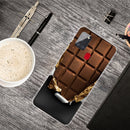 For Samsung Galaxy A21s Shockproof Painted Transparent TPU Protective Case(Chocolate)
